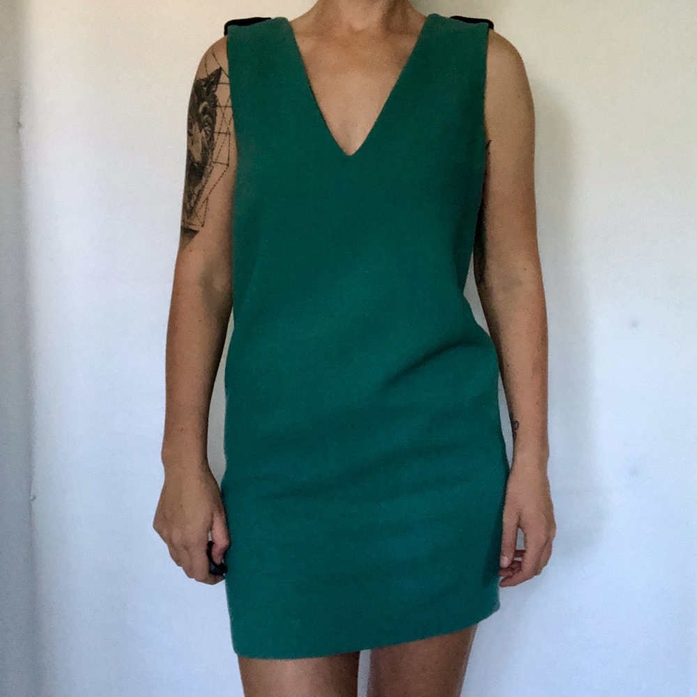 NWT CNC Wool Blend Green Mini Dress